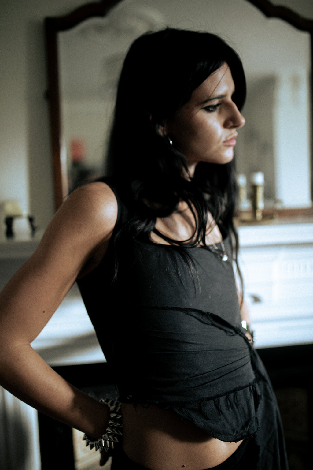 FRONTLINE CORSET IN BLACK