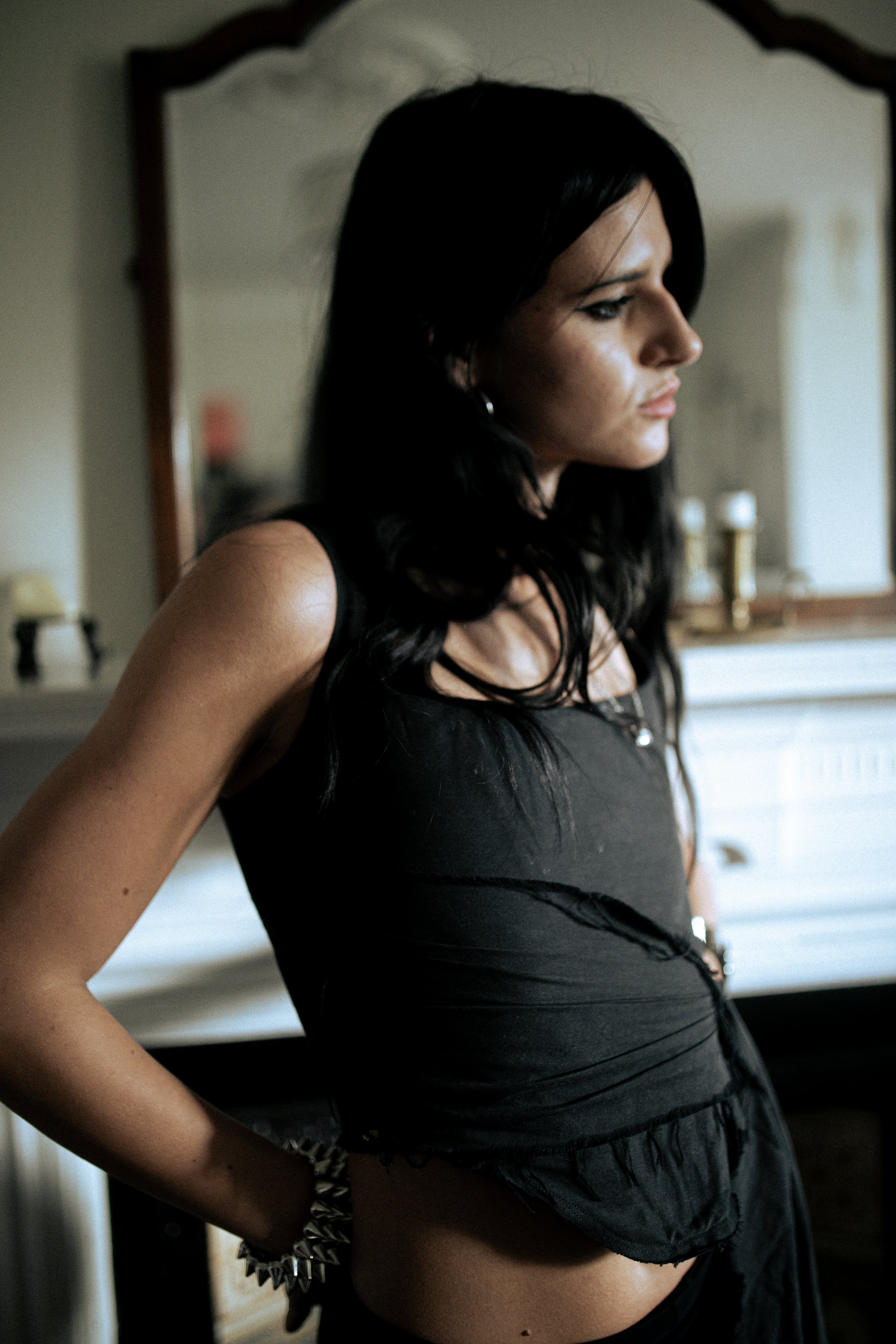 FRONTLINE CORSET IN BLACK