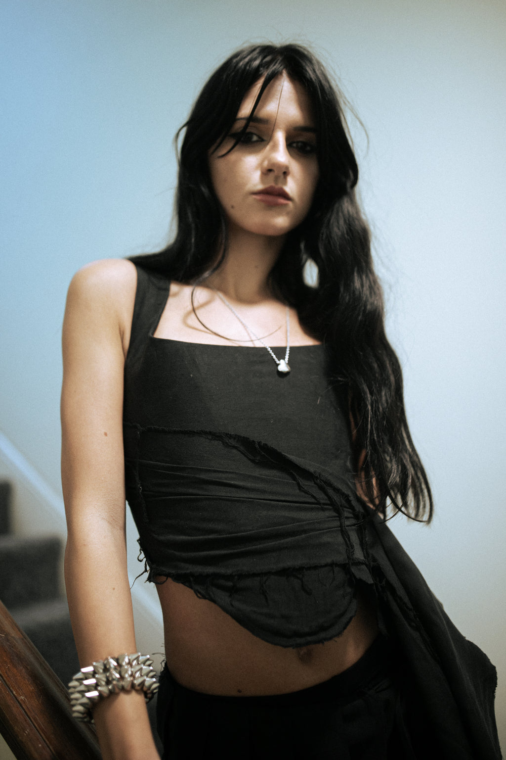 FRONTLINE CORSET IN BLACK